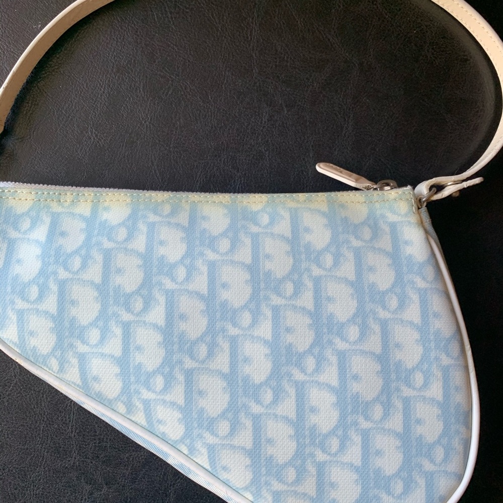 *RARE* Authentic Vintage Dior Canvas Trotter Monogram Saddle Bag - Picture 5 of 14